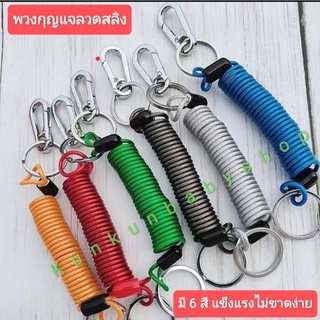 (สินค้าพร้อมส่ง) พวงกุญแจลวดสลิงยืดหดได้