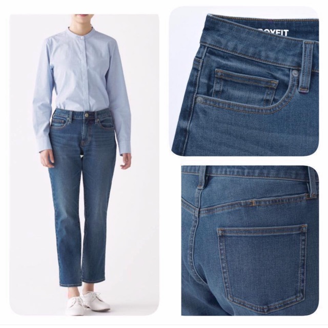 muji boyfit jeans