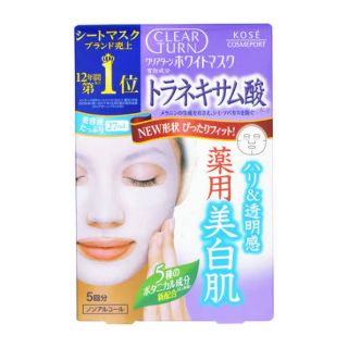 KOSE COSMEPORT Clear Turn White Mask (Tranexamic Acid) 5แผ่น