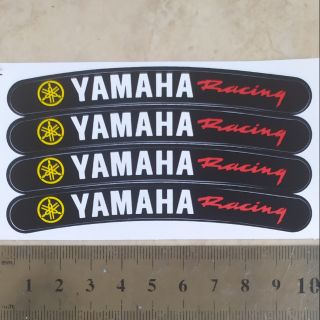 4ชิ้น สติ๊กเกอร์ติดวงล้อรถ YAMAHA Racing