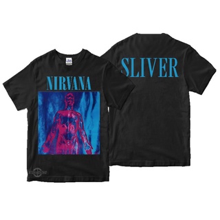 [S-5XL]เสื้อยืด / เสื้อยืดพรีเมี่ยม nirvana - Black SLIVER / nirvana T-Shirt / nevermind T-Shirt / vintage / oversize ts