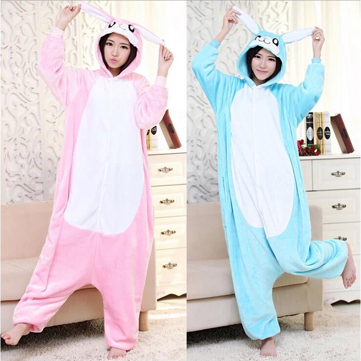 RABBIT BUNNY COSTUME ONESIE PAJAMA คอสเพลย์ SLEEPWEAR