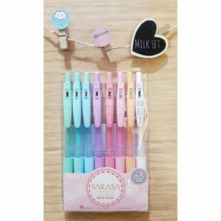 ปากกา SARASA Clip : Milk color set 8สี