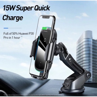 Baseus ที่วางโทรศัพท์มือถือ Wireless Charger Car Holder 15W ที่วางโทรศัพท์ ที่ชาร์จในรถยนต์ ที่ชาร์จไร้สายในรถ