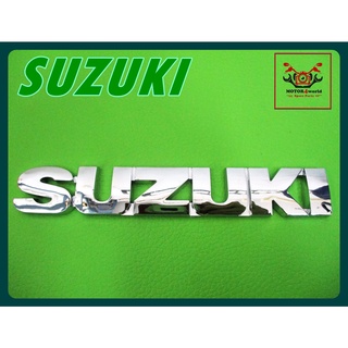 SUZUKI VITARA REAR GATE LID "CHROME" LOGO BADGE EMBLEM size 15x2.5 cm. (1 PC.) // โลโก้ติดฝากระโปรงท้าย สีโครม พร้อมกาว