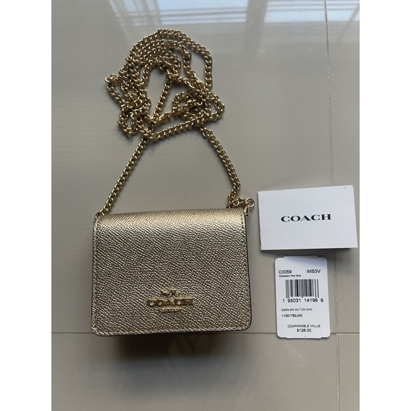 กระเป๋า COACH MINI WALLET ON A CHAIN