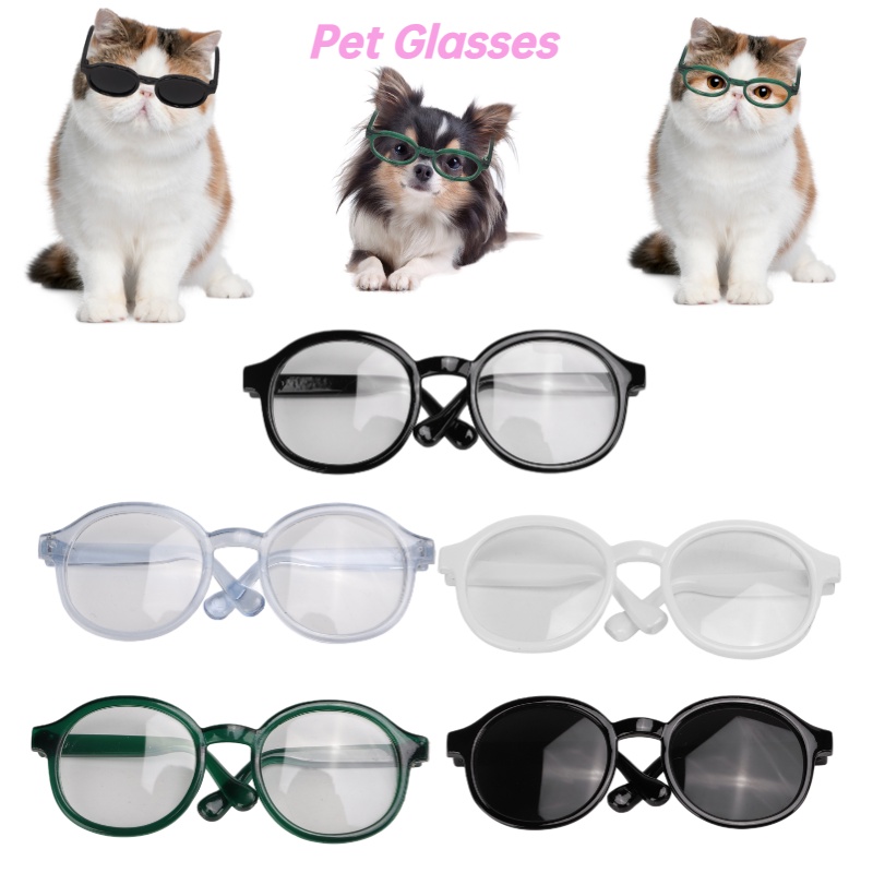 Pet Glasses Plastic Transparent Stylish Funny Cute Sunglasses for Cats