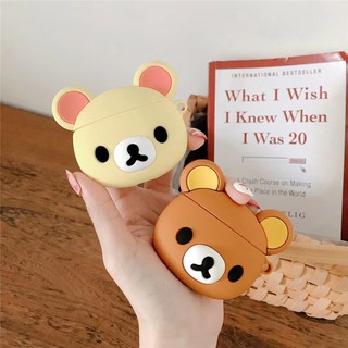 เคสหูฟังซิลิโคน แบบนิ่ม กันกระแทก ลายหมีริลัคคุมะ สําหรับ AirPods 1 2 3 pro