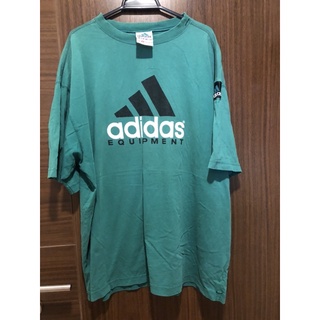 เสื้อยืด adidas equipment สีเขียว vintage ส่งต่อ 690 ส่งฟรี สภาพ85 %