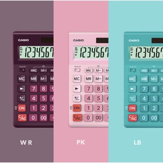 Casio Calculator เครื่องคิดเลข รุ่น GR-12C 3สี GR-12C-LB สีฟ้าอ่อน GR-12C-WR แดง GR-12C-PK ชมพู ของใหม่ของแท้100% ประกัน