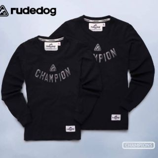 rudedog เสื้อยืด ดำ รุ่น Champion