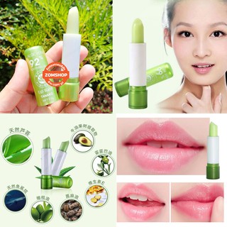 ⚡1ชิ้น⚡ ลิปมัน ลิปมันอโลเวล่า ลิปมันเปลี่ยนสี "ชมพู"  TANAKO Aloe Vera 92% Soothing Gel Lipstick 3.5g