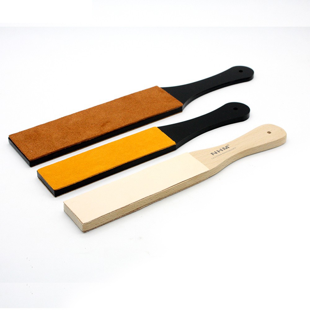 Leather Strop Knifeboard Sharpener 2 Side Sharpening Plate Honing Compound Grinding Tools