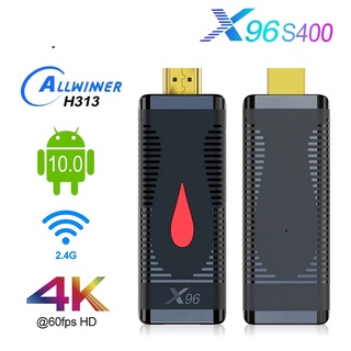 X96 S400 2Gb 16Gb Android 10 Tv Stick Allwinner H313 Quad Core 4K 60Fps H.265 2.4G Wifi Google Player Tv Box Dongle