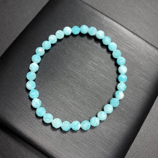 กำไลหินแท้ อมาโซไนท์ จากประเทศรัสเซีย เจียรเหลี่ยม (Faceted Russia Amazonite bracelet)