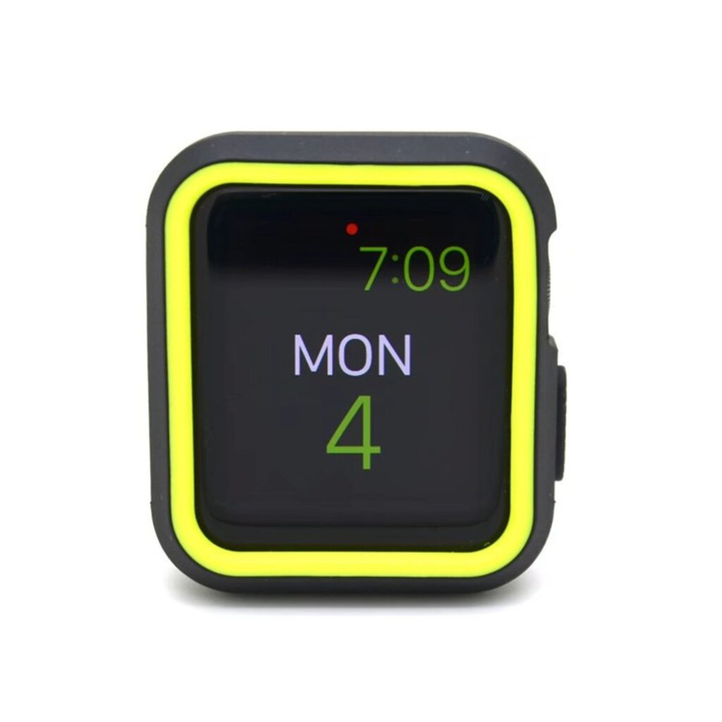 ▼✣☎สายนาฬิกา Apple Watch Nike Sport Band พร้อมเคสขนาด (38mm และ 42mm)เข้าคู่กับสายนาฬิกา สีดำ-เขียว