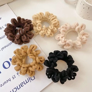 ยางรัดผมทรงขดเกลียวแบบเกาหลีน่ารัก Rope Fabric Band พร้อมส่งในไทย !! ยางมัดผม ยางรัดผมเกลียว กิ๊บติดผม