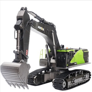 รถแม็คโคร Huina 1593 22 Channel รถแบคโฮ รถแมคโคร รถดัมพ์ สไตล์ Volvo รถบรรทุก รถบังคับ 1/14 2.4Ghz R