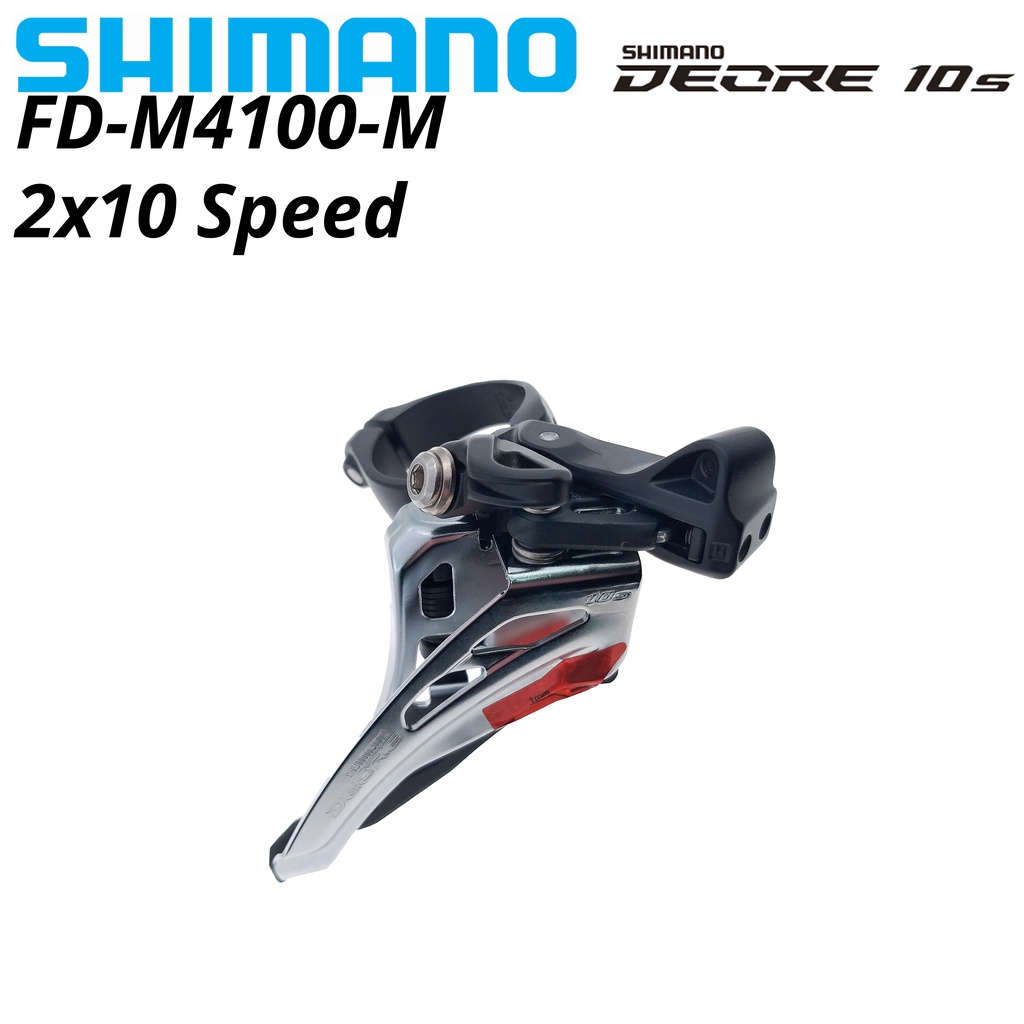 Shimano DEORE Fd M4100 M5100 ตีนผีหน้า Fd-M4100-M Fd-M5100 แคลมป์สวิง 2x10 ความเร็ว 34.9 มม. Fd Shimano Fd Mtb Fd 2 ความเร็ว 2 ชิ้น