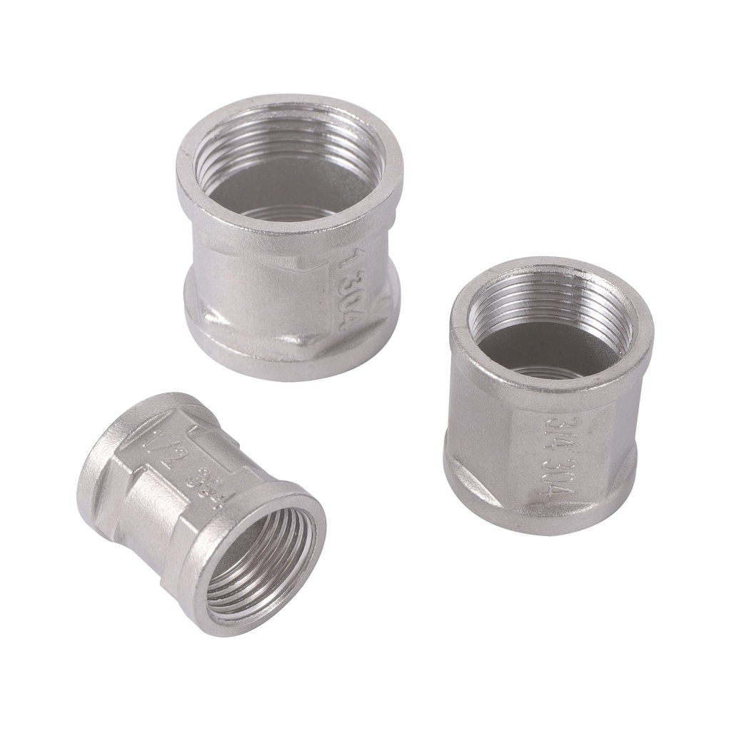 1ชิ้น1/2 "3/4" 1"ด้ายหญิง304สแตนเลสลวดคู่ท่อร่วมฮาร์ดแวร์ประปาข้อต่อตัวเชื่อมต่อ