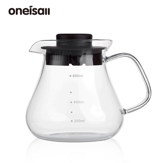 Oneisall ชุดหม้อต้มกาแฟ แบบกระดาษกรอง ขนาด 600 มล.