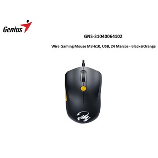 Wire Gaming Mouse M8-610, USB, 24 Marcos - Black&amp;Orange รุ่น GNS-31040064102