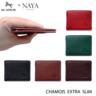 กระเป๋าสตางค์หนังแท้ ใบเล็กบางเฉียบ Chamois Extra Slim ใส่บัตรได้เยอะ หนังนุ่ม ทนทาน แบงค์ไม่โผล่ งานผลิตในไทย