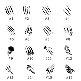 A510.สติกเกอร์ ลายกรงเล็บผี แบบรูกลวง สําหรับติดไฟหน้ารถยนต์