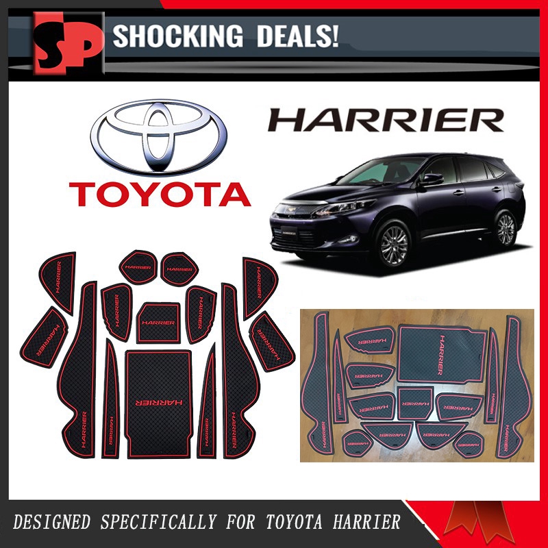 แผ่นรองพื้นภายในรถยนต์ Toyota Harrier SU 60 พร้อมตัวอักษร TOYOTA HARRIER 2015-2021