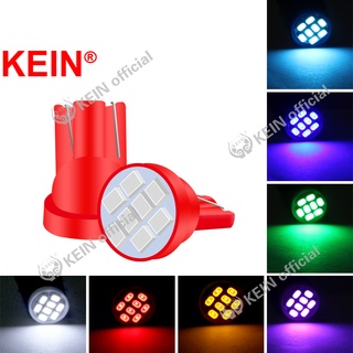 Kein หลอดไฟท้ายรถยนต์สีแดงสีเหลืองสีฟ้า T10 8 Smd Led 1 ชิ้น