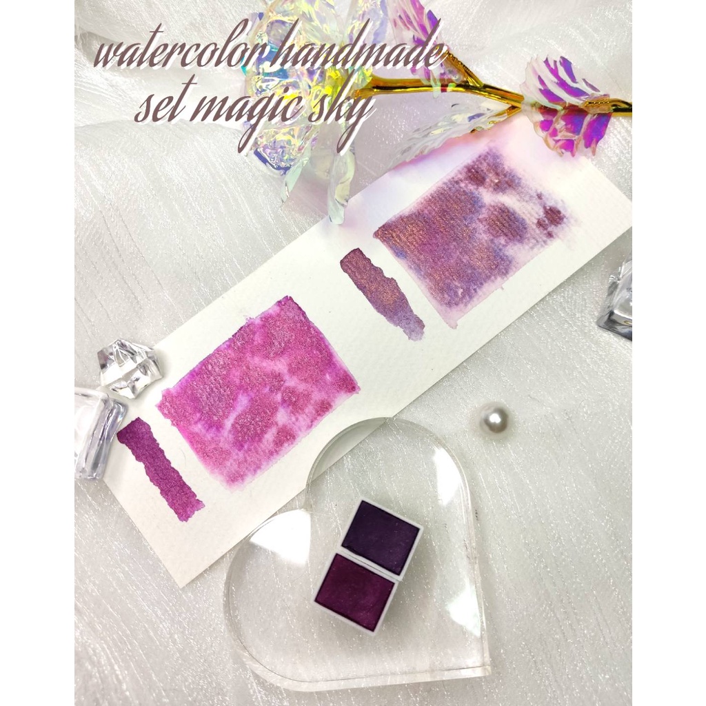 watercolour handmade สีน้ำแฮนเมด สีน้ำทำมือ Set Magic sky