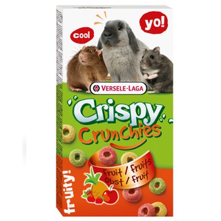 Versele Laga Crispy Crunchies fruit for Hamster Rabbit and Rodent 75 กรัม ขนมสูตรผลไม้ สำหรับสัตว์ฟันแทะ Exp.03/24