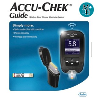 Accu-Chek Guide เครื่องตรวจน้ำตาลในเลือดแบบไร้สายและอุปกรณ์เจาะเลือด (15778)