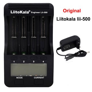 แท่นชาร์จเปล่า Liitokala Lii-500 หน้าจอดิจิตอล รองรับ 1.2-4.2V ชาร์จได้ครั้งละ 4 ก้อน ของแท้