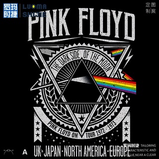 เสื้อยืดผู้ชาย วงดนตรีร็อคยุโรปและอเมริกา Pink Floyd เสื้อยืดชายแฟชั่นวงดนตรีปกอัลบั้ม fan wall ชายแขนสั้น S-5XL