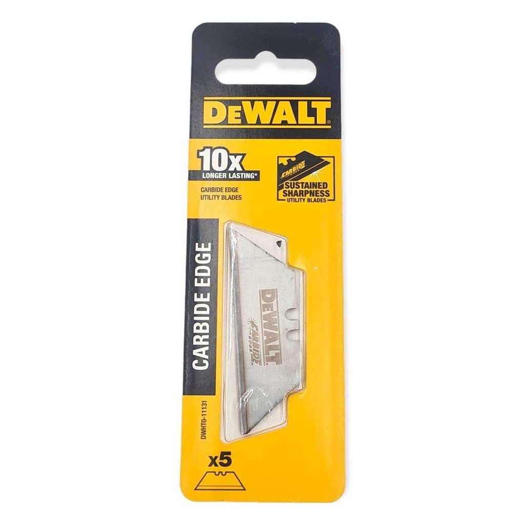 DEWALT ใบมีดคัทเตอร์ CARRBIDE EDGE 5 ใบ รุ่น DWHT0-11131 (5ใบ/แพค)