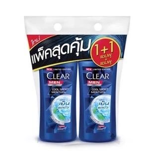 [1ขวด]/[แพ็คคู่] เคลียร์ปั้มแชมพูขจัดรังแค 350ml.(1+1)