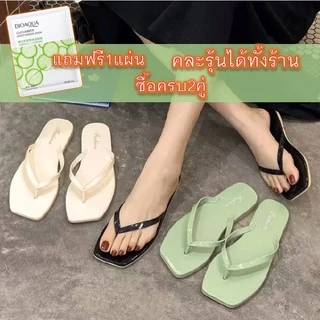 รองเท้าเเตะหูหนีบ 149 แฟชั่นผู้หญิง (สั่งเผื่อ1ไซร์) หูหนีบทรงหัวตัด เเตะสไตล์เกาหลี ใหม่ล่าสุด