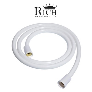 Rich Collection HOS-52110 W สายฝักบัว / สายฉีดชำระ ทำด้วยพีวีซีขาว  ยาว 1.2m / 1.5m (PVC White Hose)