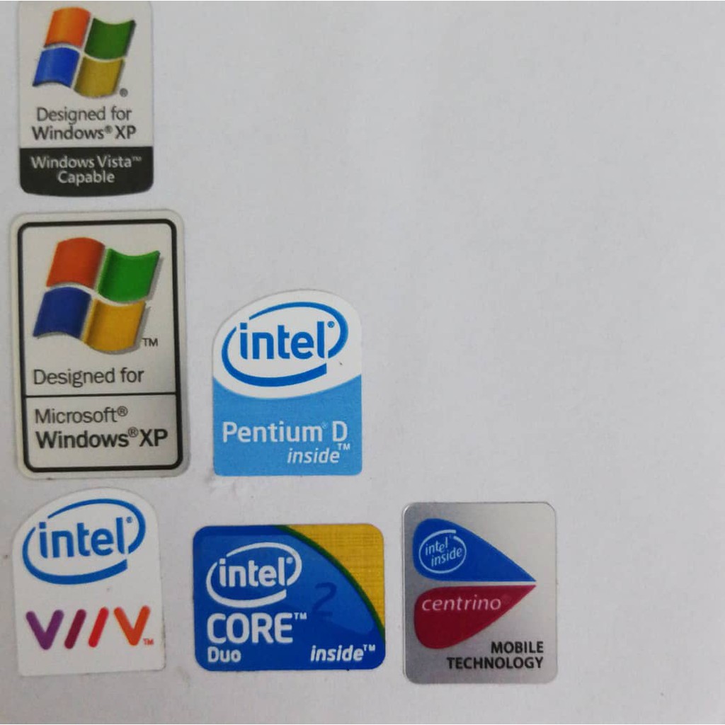INTEL Core 2 / Centrino / Pentium D / Viiv / Windows XP STICKER