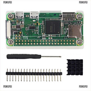 Fengfei❀เคสอะคริลิค 4 in 1 สําหรับ Raspberry Pi Zero 1.3 / W พร้อมความร้อน