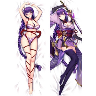 พร้อมส่ง ปลอกหมอนอิงสองด้าน พิมพ์ลายอนิเมะ Raiden Shogun Dakimakura Kawaii Otaku ขนาด 150x50 ซม.