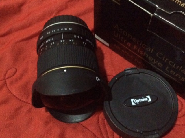 ขาย Lens Opteka Fish-Eye 6.5mm f3.5 เม้าท์ Canon EOS มีกล่อง มีตัวเลนส์ ...