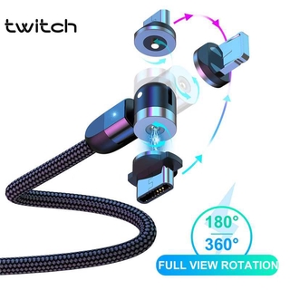 Twitch 540 สายชาร์จแม่เหล็ก Micro Usb Type C สำหรับโทรศัพท์