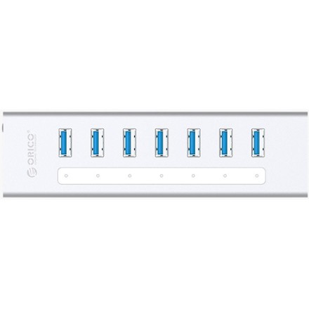 Orico USB 3.0 High-speed HUB 7 Ports with BC1.2 Charger Silver (A3H7-U3-V2)