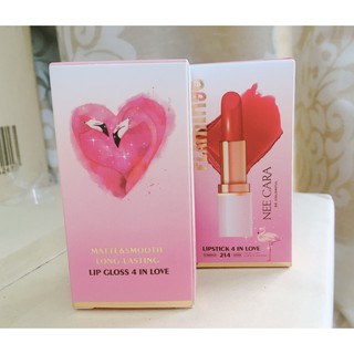 นีคาร่า ฟลามิงโก้ ลิปสติก  Nee Cara Flamingo Lipstick 4 in Love 3.6g