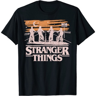 เสื้อยืด พิมพ์ลาย Netflix Stranger Things Night Silhouettes สําหรับผู้ใหญ่S-5XL