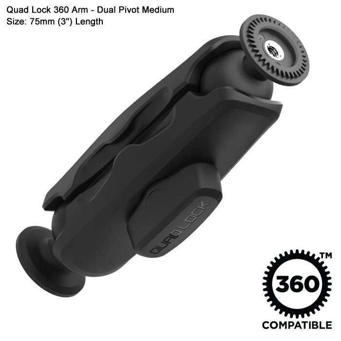 ด้ามต่อขนาดกลาง Quad Lock 360 Arm - Dual Pivot MEDIUM