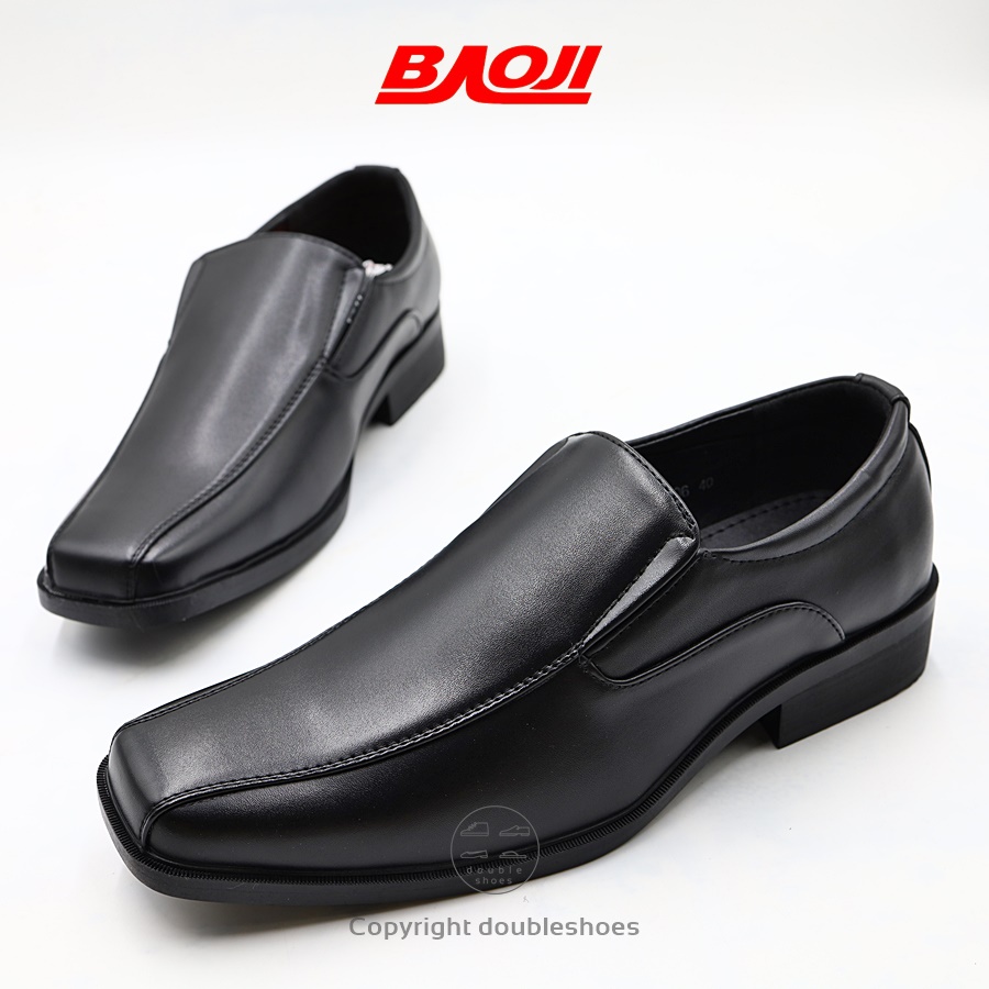 BAOJI รองเท้าหนังนักศึกษา รองเท้าหนังทำงาน คัทชูชาย สีดำ รุ่น BJ8006 ไซส์ 39-45