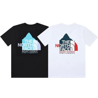 เสื้อยืดโอเวอร์ไซส์เสื้อยืดแขนสั้น ผ้าฝ้าย พิมพ์ลาย the north fac แฟชั่นสําหรับผู้ชาย และผู้หญิงS-3XL